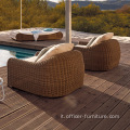 Combinazione di divani per esterni Nordic Courtyard Rattan